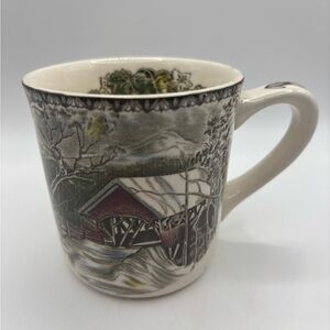 Johnson Bros. The Friendly Village Covered Bridge Coffee Tea Cup Mug England